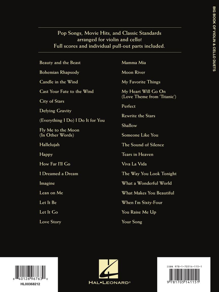 Big Book of Violin & Cello Duets: Score with Separate Pull-Out Parts