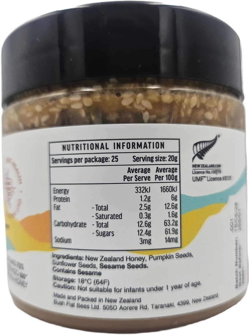 Bee & Flow Gut Support with Manuka, Pumpkin, Sunflower and Sesame Seeds, 360G image number 2