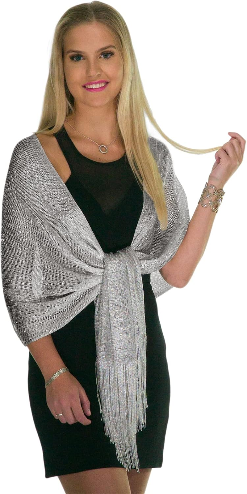 Shineglitz Shawls and Wraps for Evening Dresses, Womens Shawls and Wraps, Dressy Shawls and Wraps for Evening Wear image number 5