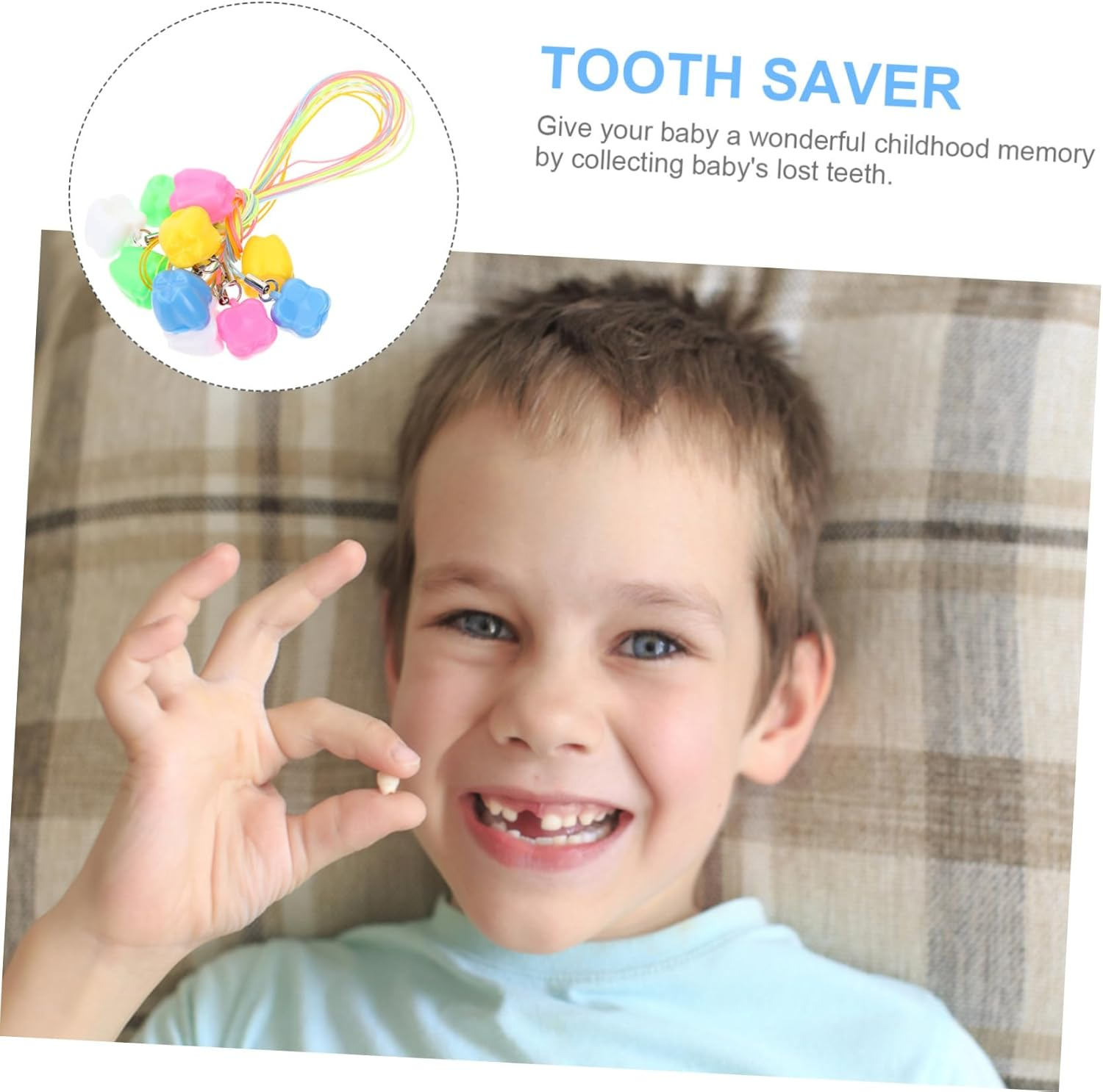 30Pcs Boys and Girls Tooth Holders Reusable Tooth Necklace Saver Professional Boy Girl'S