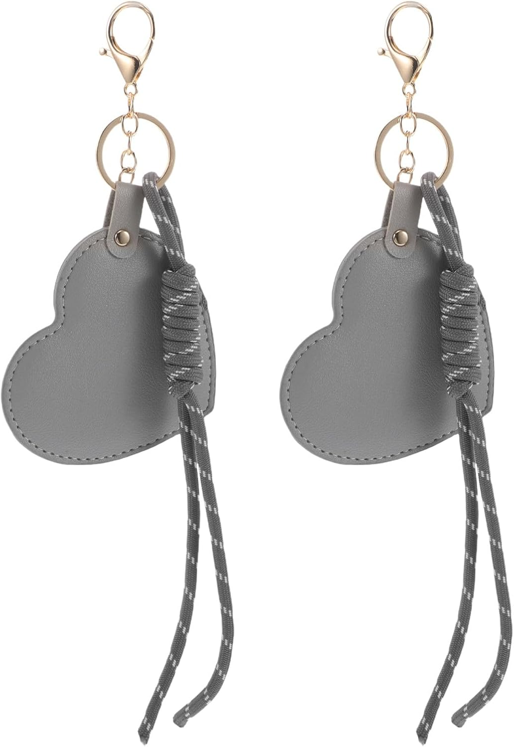 DECHOUS 2Pcs Heart-Shaped Mini Travel Mirror Cute Handheld Makeup Mirror for Women Girls Portable Pocket for Purse Wallets Charms