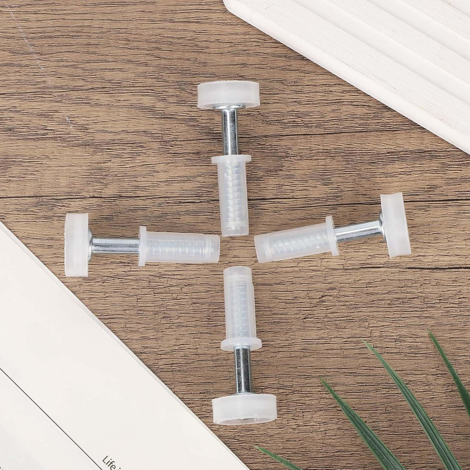 BOXOB 4Pcs Bi-Fold Door Top Roller Guide Wheel and Top Pivot, 7/8" Spring Loaded Bifold Door Hardware Kit for Folding Accordion Shower Sliding Barn Closet Doors Repair image number 5