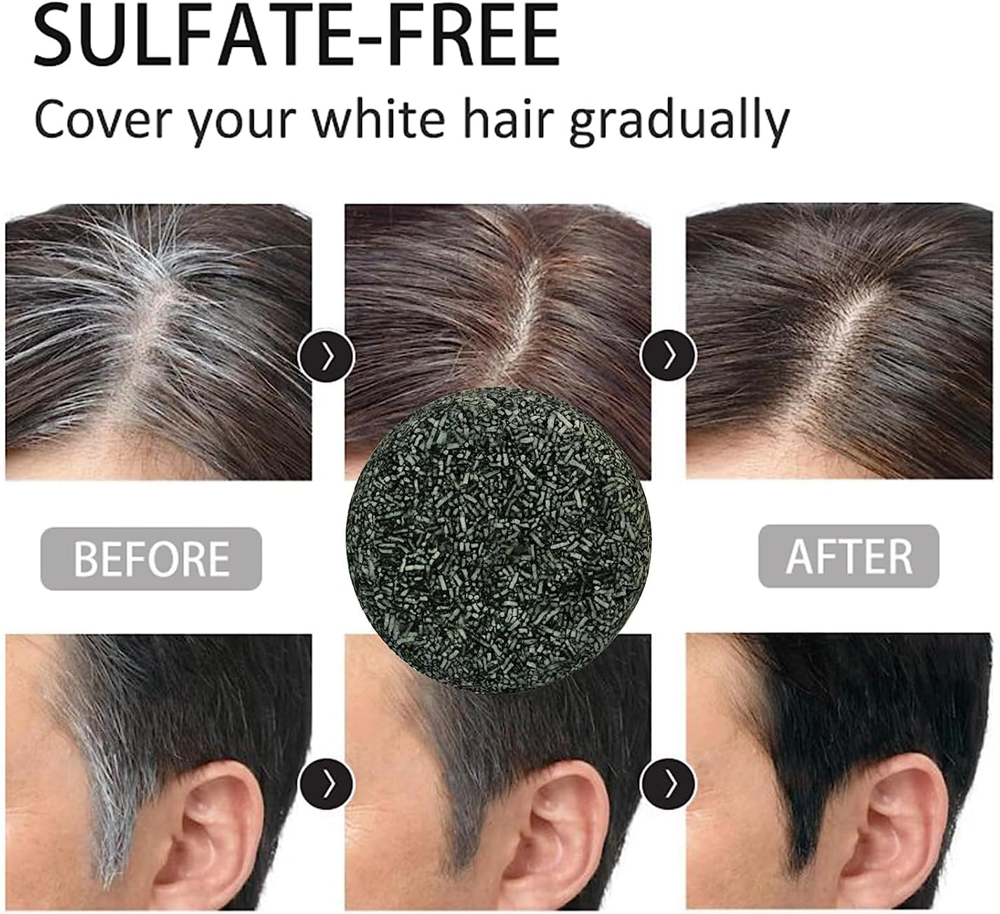 Spartan&trade; - Gray Hair Reverse Bar, Spartan&trade; Pure Gray Hair Charcoal Bar, Spartan Gray Hair Reverse Bar, Mane Grey Reverse Bar Men, Bar Shampoo for Gray Hair, Reverse Grey Hair (3PCS) image number 6