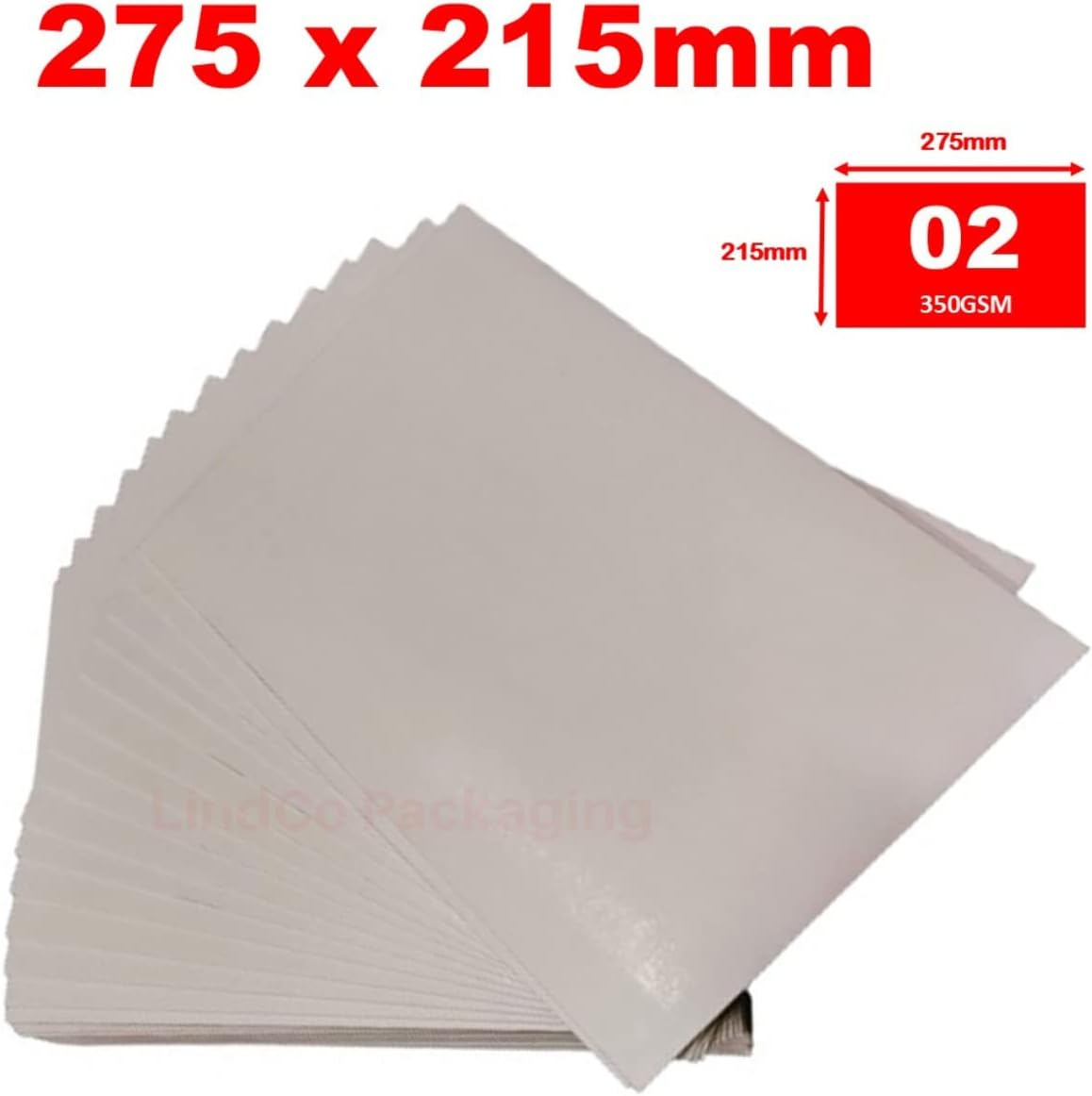 275X215Mm Quarto Document Cardboard Envelope 350GSM Tough Semi-Rigid Mailer (Pack of 100) image number 1