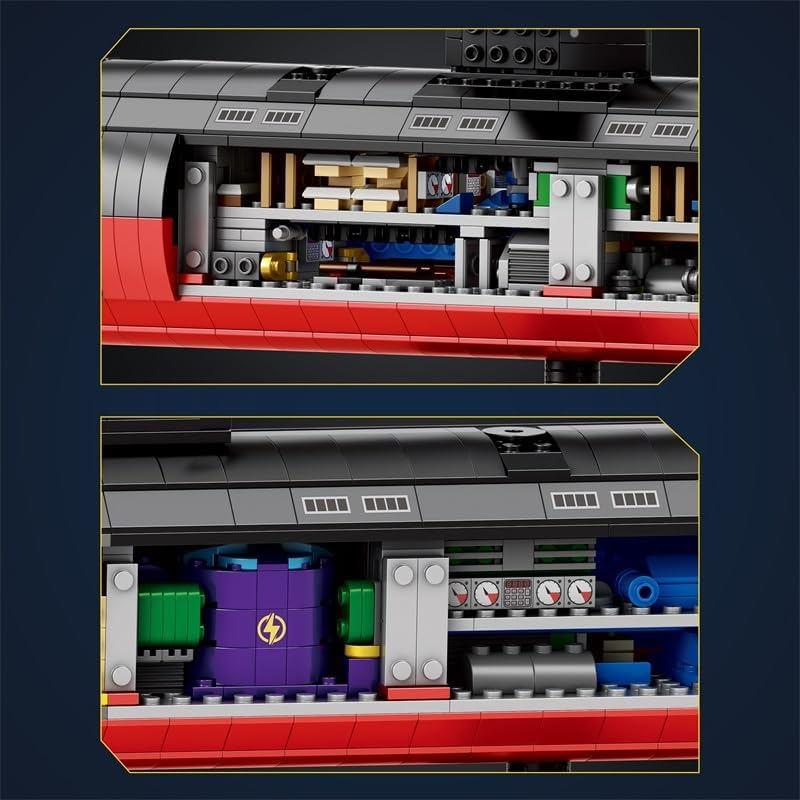 Reobrix 33049 Nuclear Submarine Building Block Set, Los Angeles-Class SSN Warships Model Building Kit, Military Battleship Toys for Adult and Kids 12+, 2988 PCS image number 6