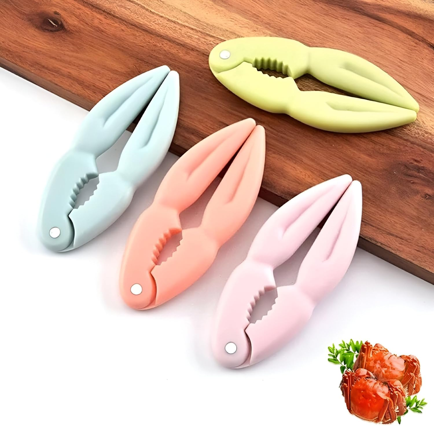 Crab Crackers Professional Seafood Tools, Nut Crab Lobster Crackers Opener Tool Set Kitchen Gadget (1Pc) (Green) - Green image number 5