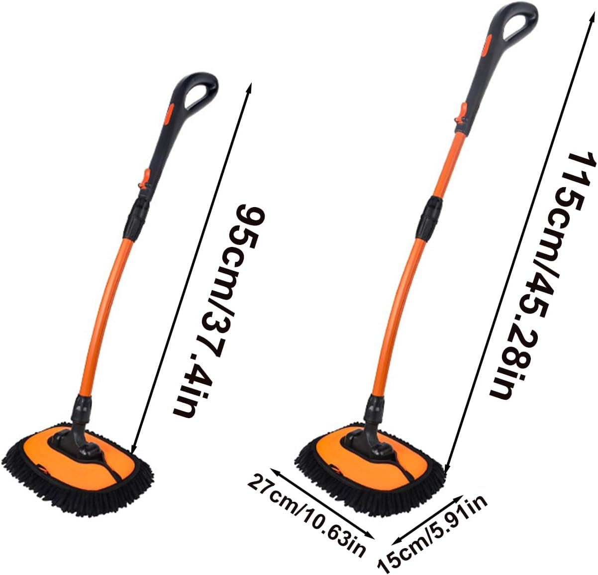 Tktouci Car Wash Mop, Car Cleaning Care Brush, Extendable No Scratch Long Handle Duster for Vehicle Dirt Detailing Truck Automotive Washing Dust Auto image number 4