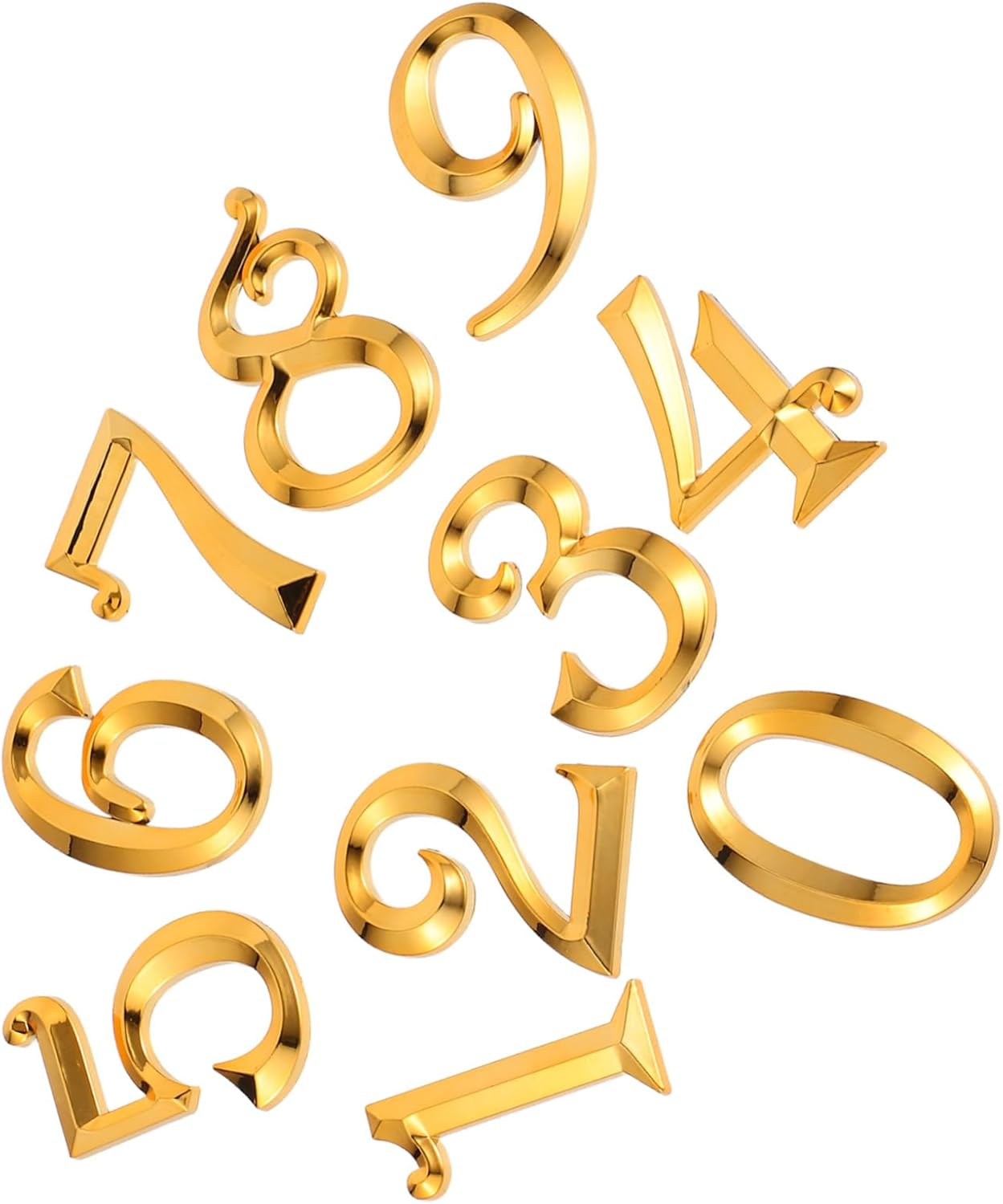 10Pcs Mailbox Numbers Sticker: Die Vinyl Number Decal Self Adhesive Address Signs for Mailbox Signs Window Door Cars Trucks Address image number 3