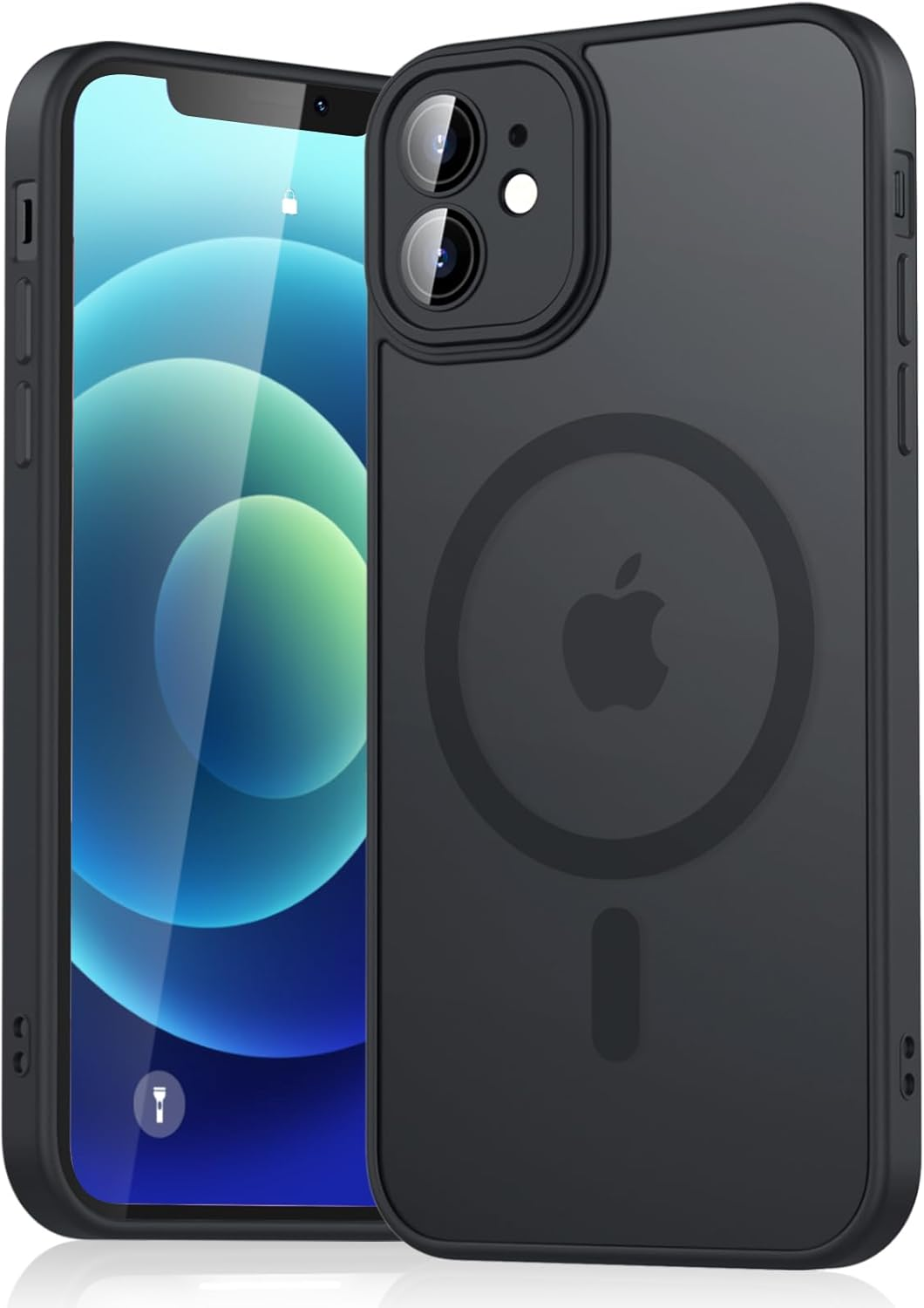 Magnetic Case for Iphone 12 Case, [Compatible with Magsafe] Drop Protection Skin-Friendly Shockproof Protective Translucent Matte Case Cover for Iphone 12