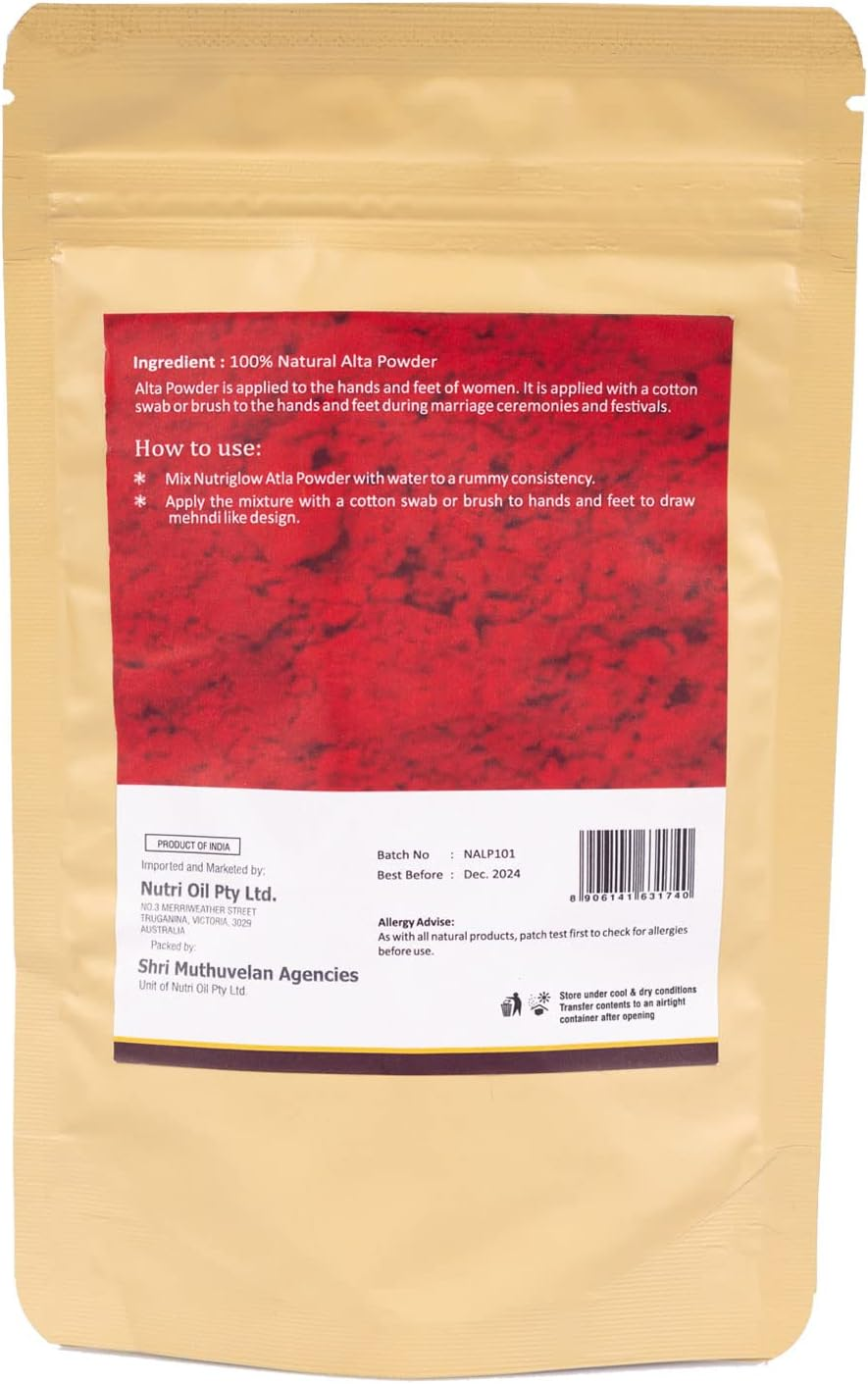 Nutri Glow | ALTA POWDER | 3.53 Oz (100 G) | Resealable Air Tight Pouch image number 3