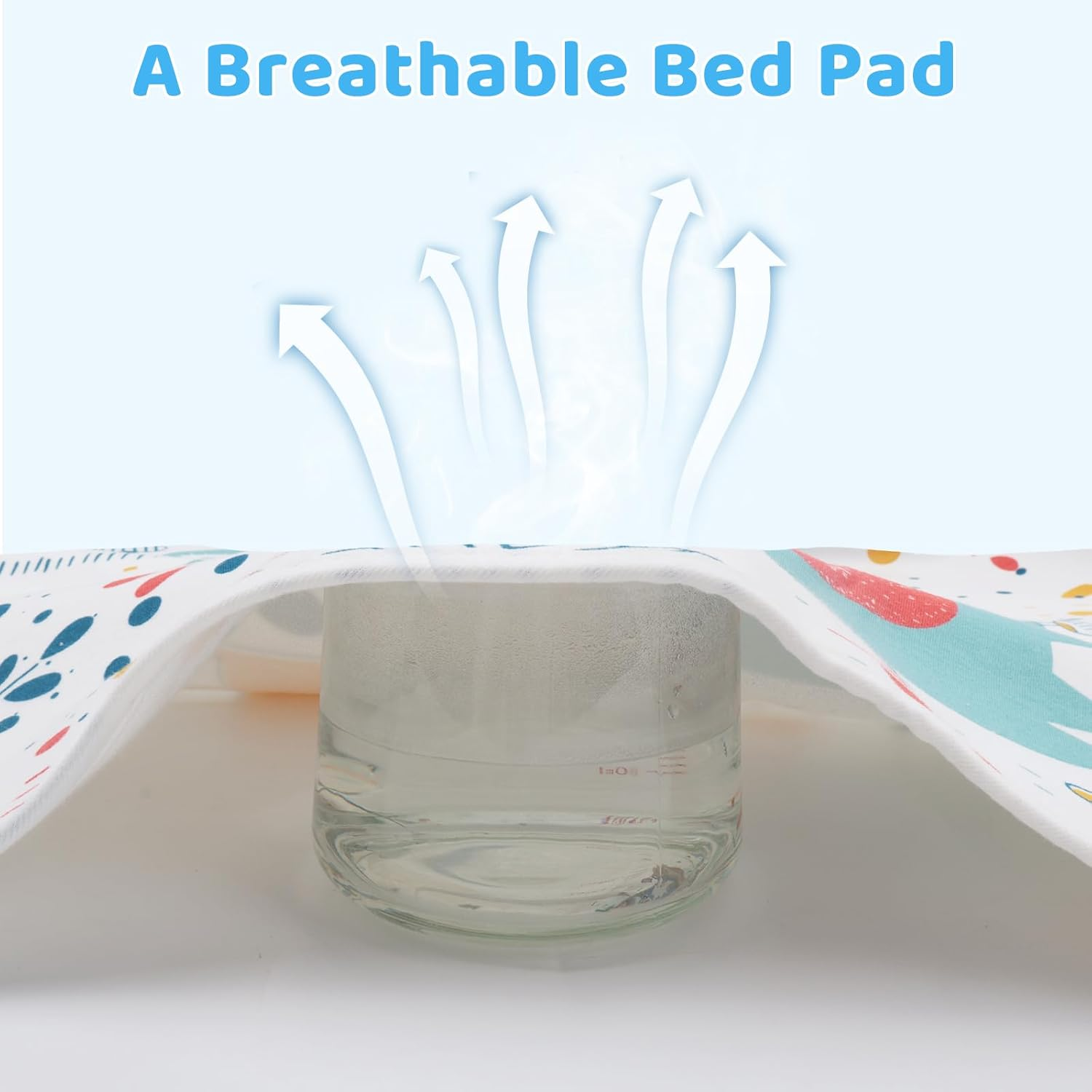 DAWNTREES Baby Waterproof Bed Pad,Baby Bed Pad Large100&times;150Cm Washable & Reusable Mattress Protector for Bed Wetting & Incontinence, Soft & Absorbent Underpad for Babies image number 5