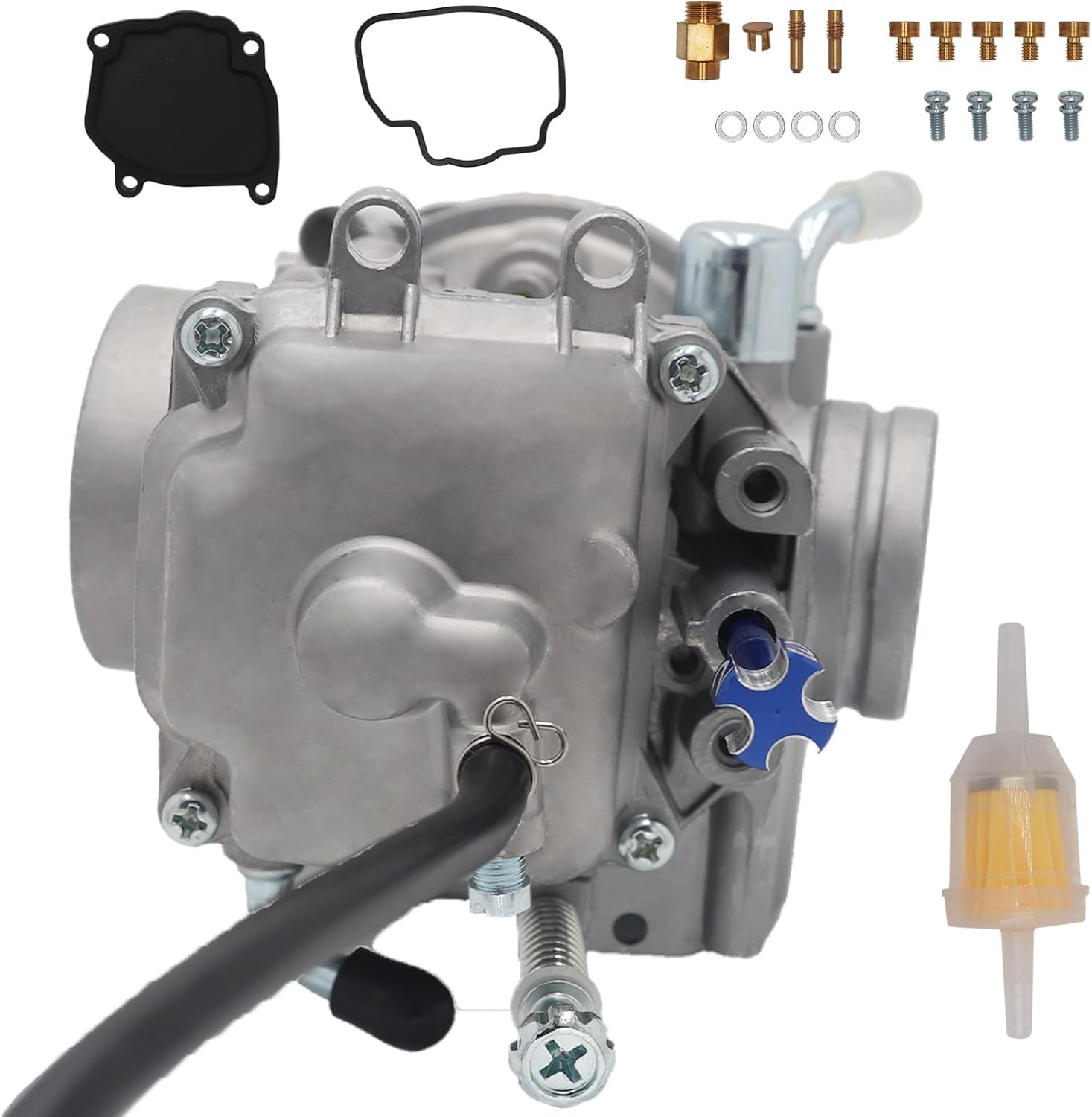 JIK Carburetor Carb for Polaris Magnum 325 330 425 500 Sportsman 300 400 500 600 700 Hawkeye Ranger 500 Trail Boss 325 330 Trail Blazer 330 ATV Quad (Blue) - Red image number 3
