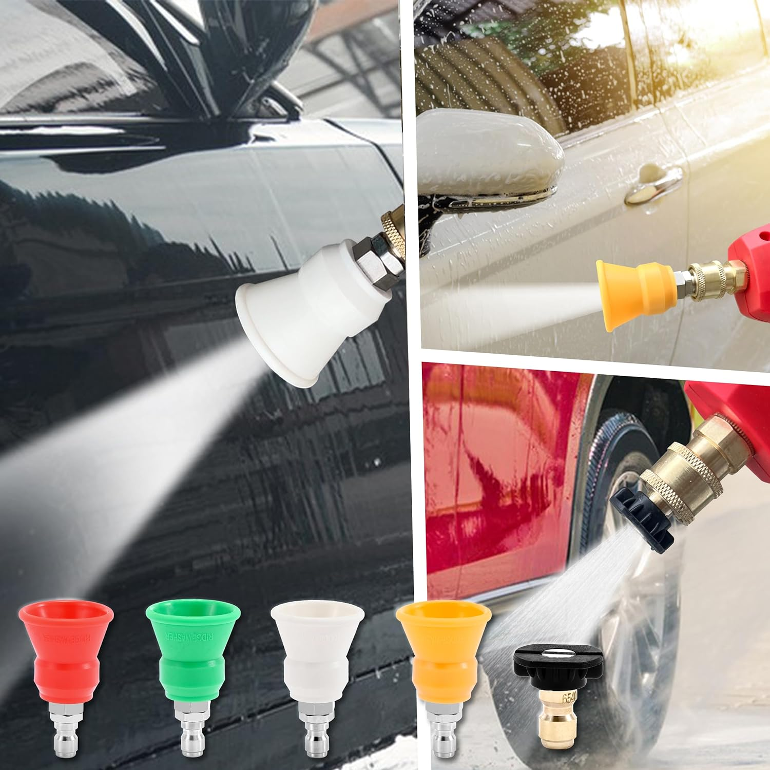 Ridge Washer Pressure Washer Nozzle Guard, Power Washer Nozzle Tips with Protector Holder, 5 Pressure Washing Tips with 1/4" Quick Connect, Orifice 4.0 image number 5