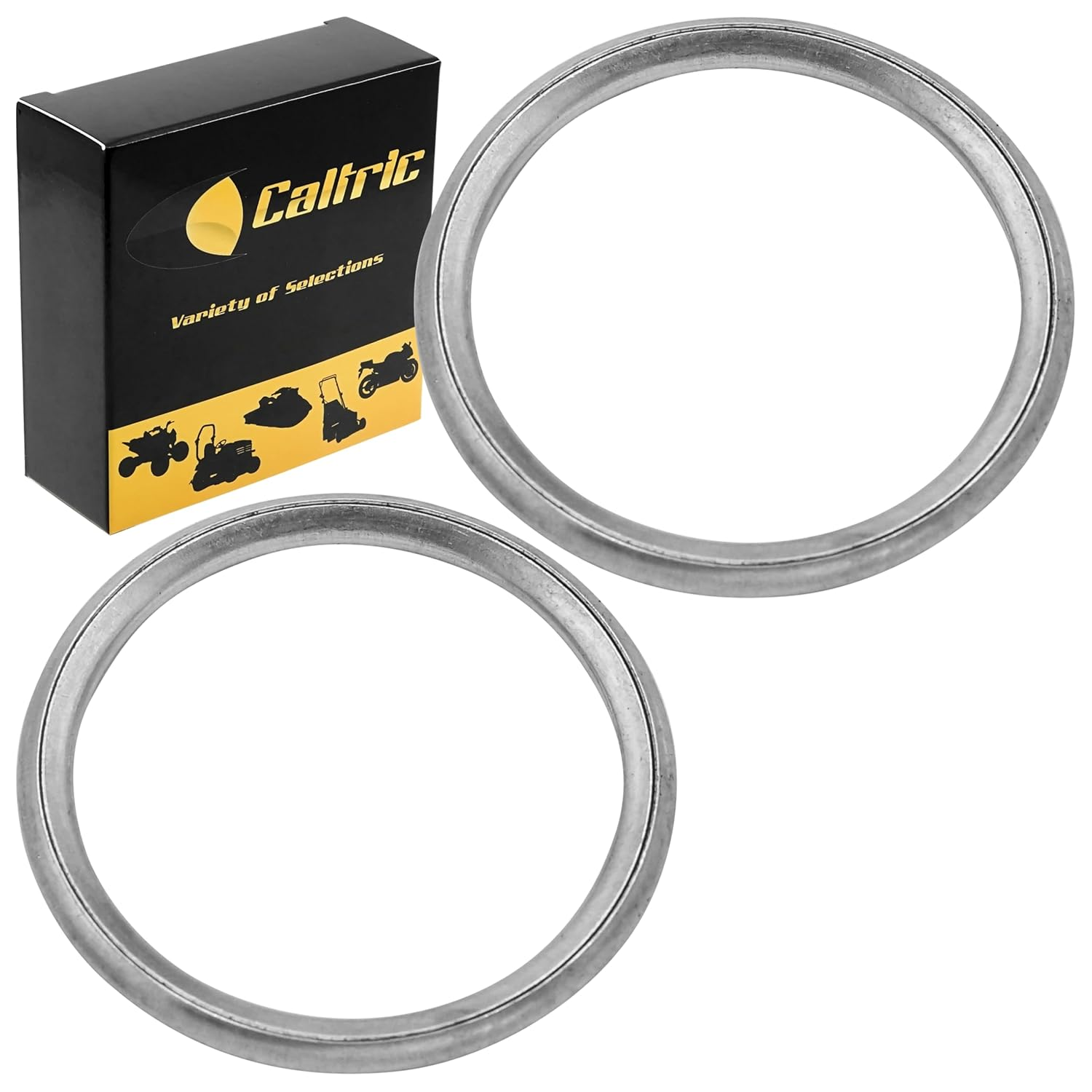 Caltric 2 Muffler Pipe Gaskets Compatible with Kawasaki Vn900 Vulcan 900 Classic Lt 2006-2016 image number 6
