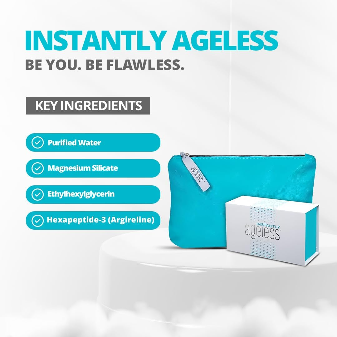 Jeunesse Instantly Ageless 25 Vials W/Free Makeup Bag | Instantly Ageless 25 Vial Box Set with FREE FULL SIZE Quest Makeup Bag image number 3
