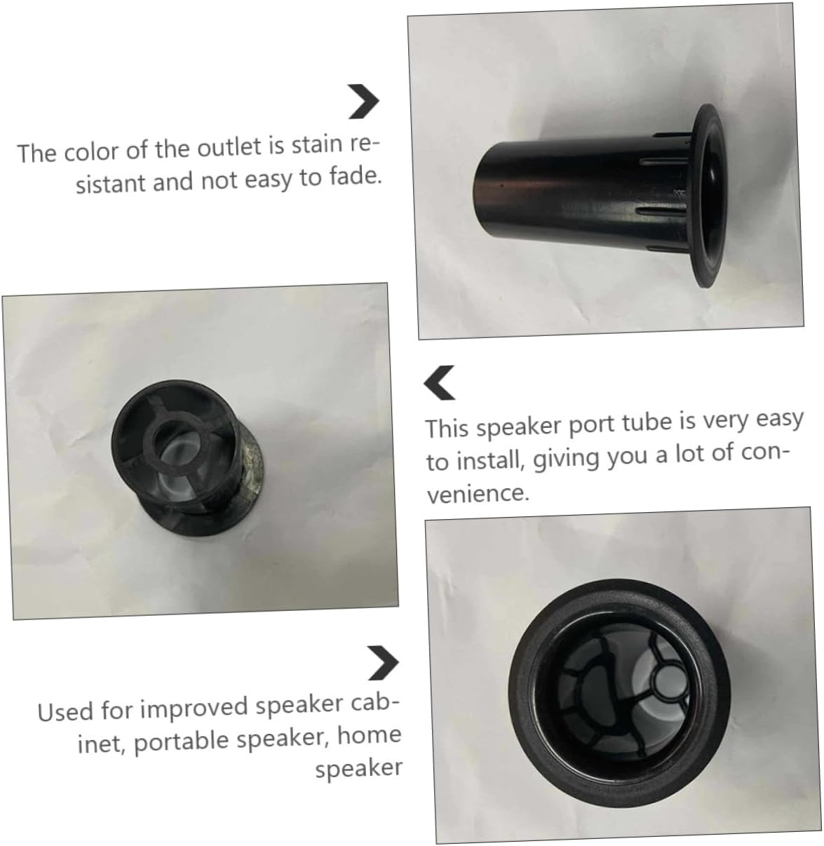 UTHCLO 20Pcs Plastic Speaker Port Tube Replacement Subwoofer Air Outlet Speaker Accessory 41X80Mm for Audio Equipment and Bass Reflex Boxes image number 1