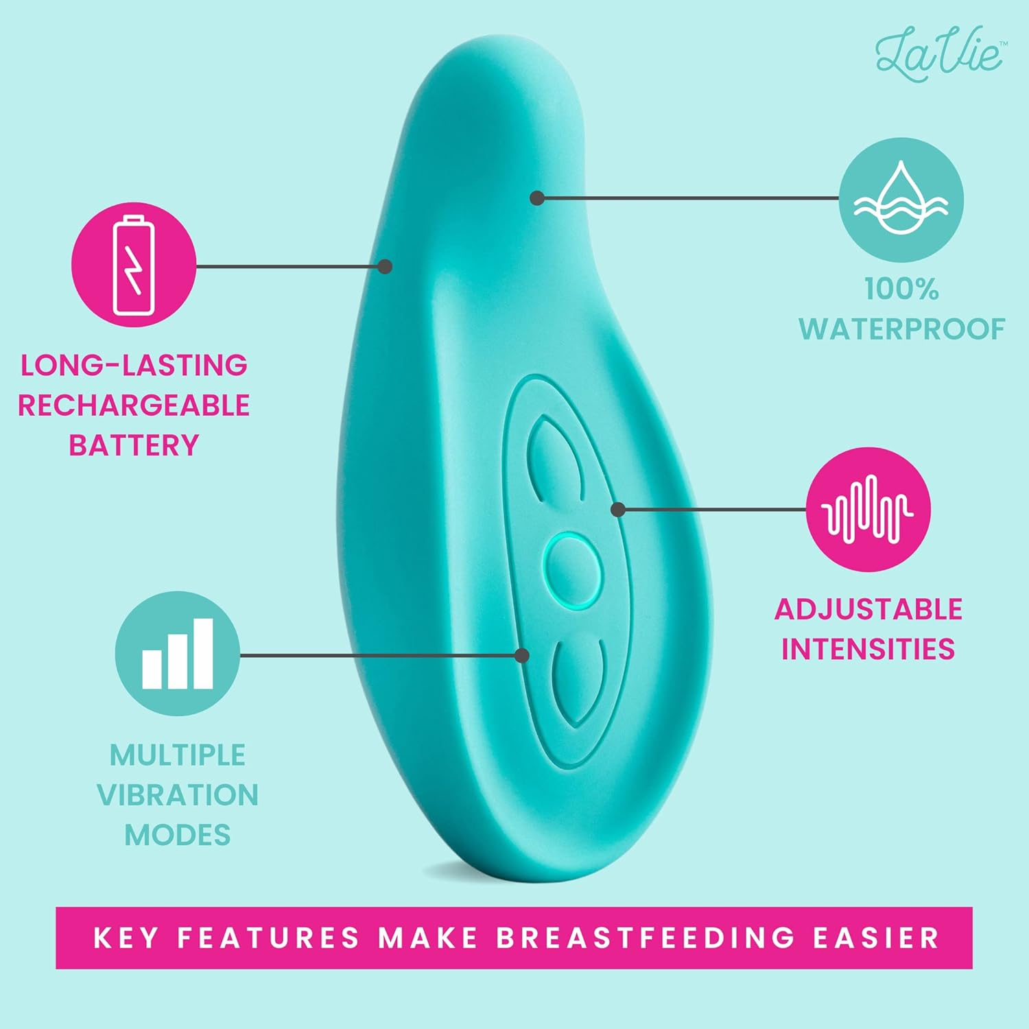 Lavie Lactation Massager, Teal, 1 Count (Pack of 1) image number 5
