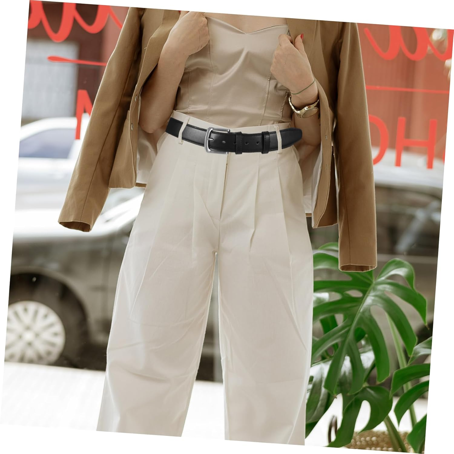 NOLITOY Hidden Money Pocket Belt with Concealed Zipper Storage Durable PU Travel Wallet for Men Elegant Secure Theft Cashsafe for Valuables image number 6