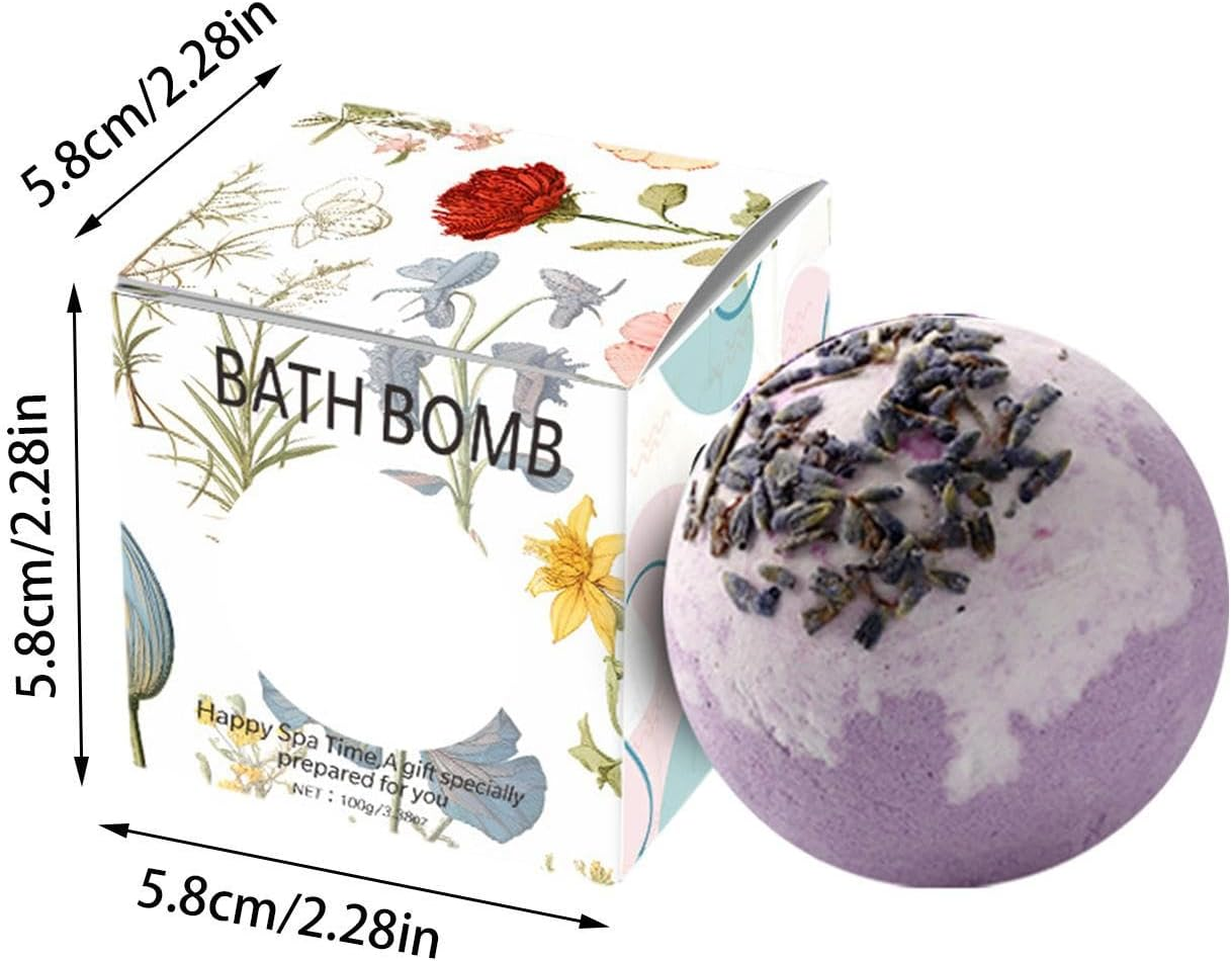 Bubble Bath for Women | Natural Handmade Bomb Balls with Natural Sea Salt - Bath Supplies for Women, Girl, Woman, Him, Kids image number 2