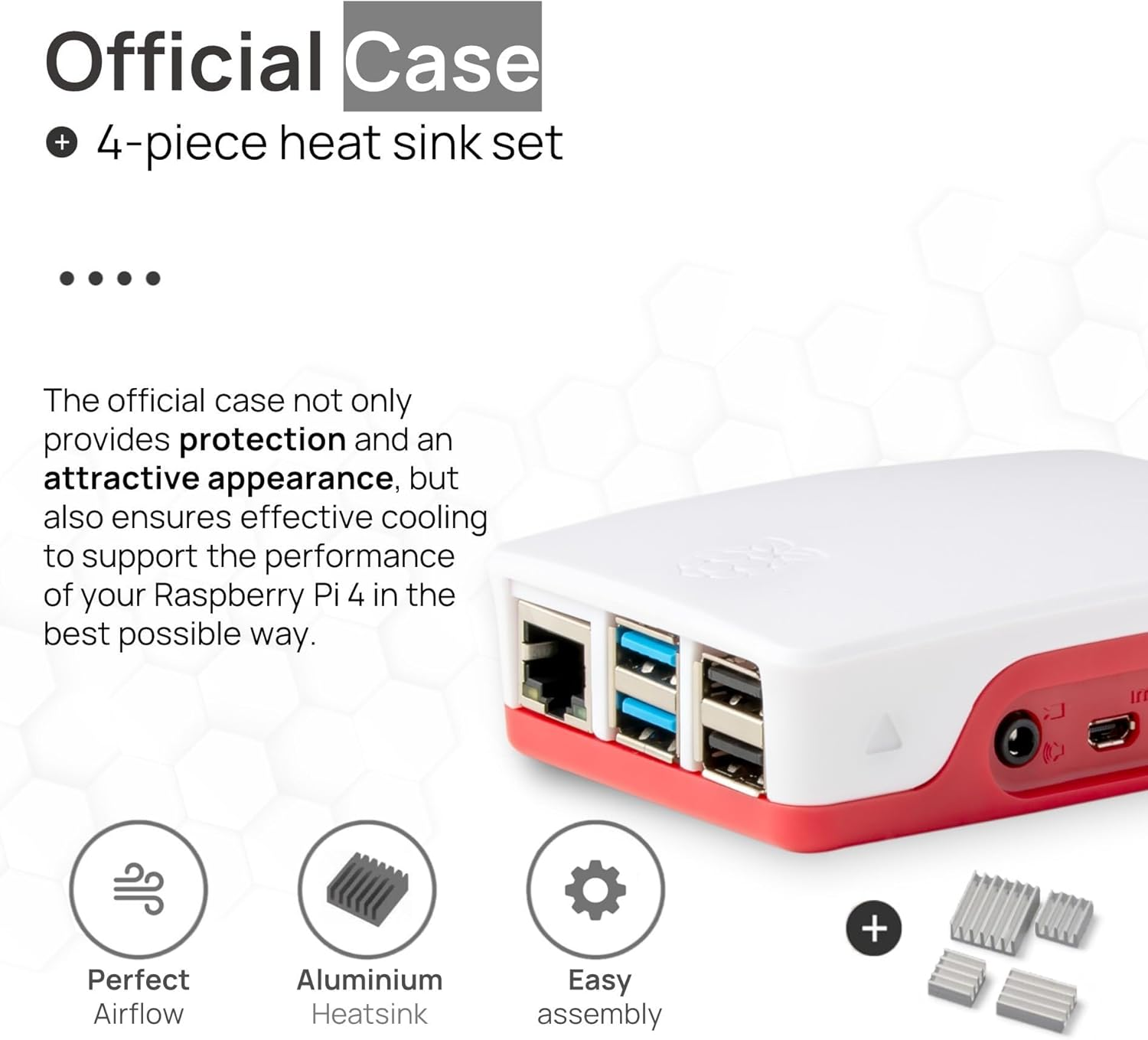 Raspberry Pi 4 Model B 4GB Starter Kit, Raspberry Pi 4 (4GB RAM), 5V 3A USB-C Power Supply, Housing, 32GB SD Card, Micro HDMI Cable