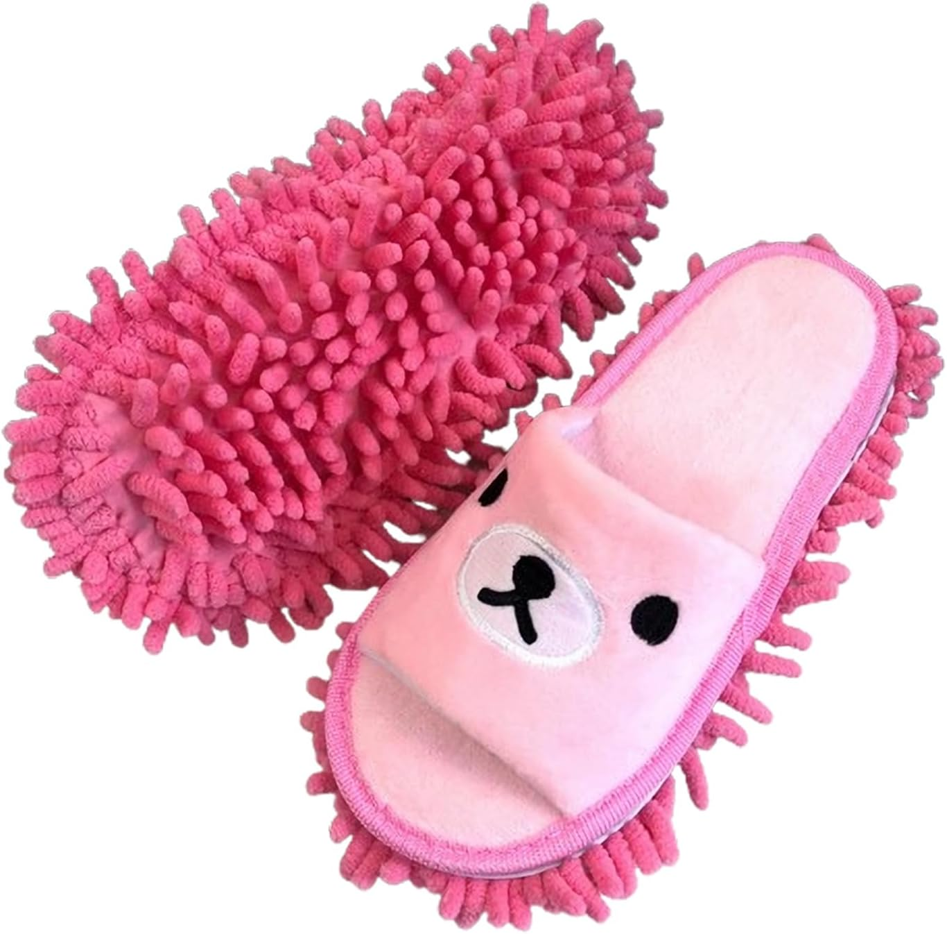 Jsleid Microfibre Sole Floor Cleaning, Cleaning Slippers, Floor Mop Slippers, Floor Cleaner Shoe Mop Slippers, Floor Cleaner Shoe Mop, for Cleaning Floors, Windows, Bathrooms, Pink, 9.5 AU image number 1