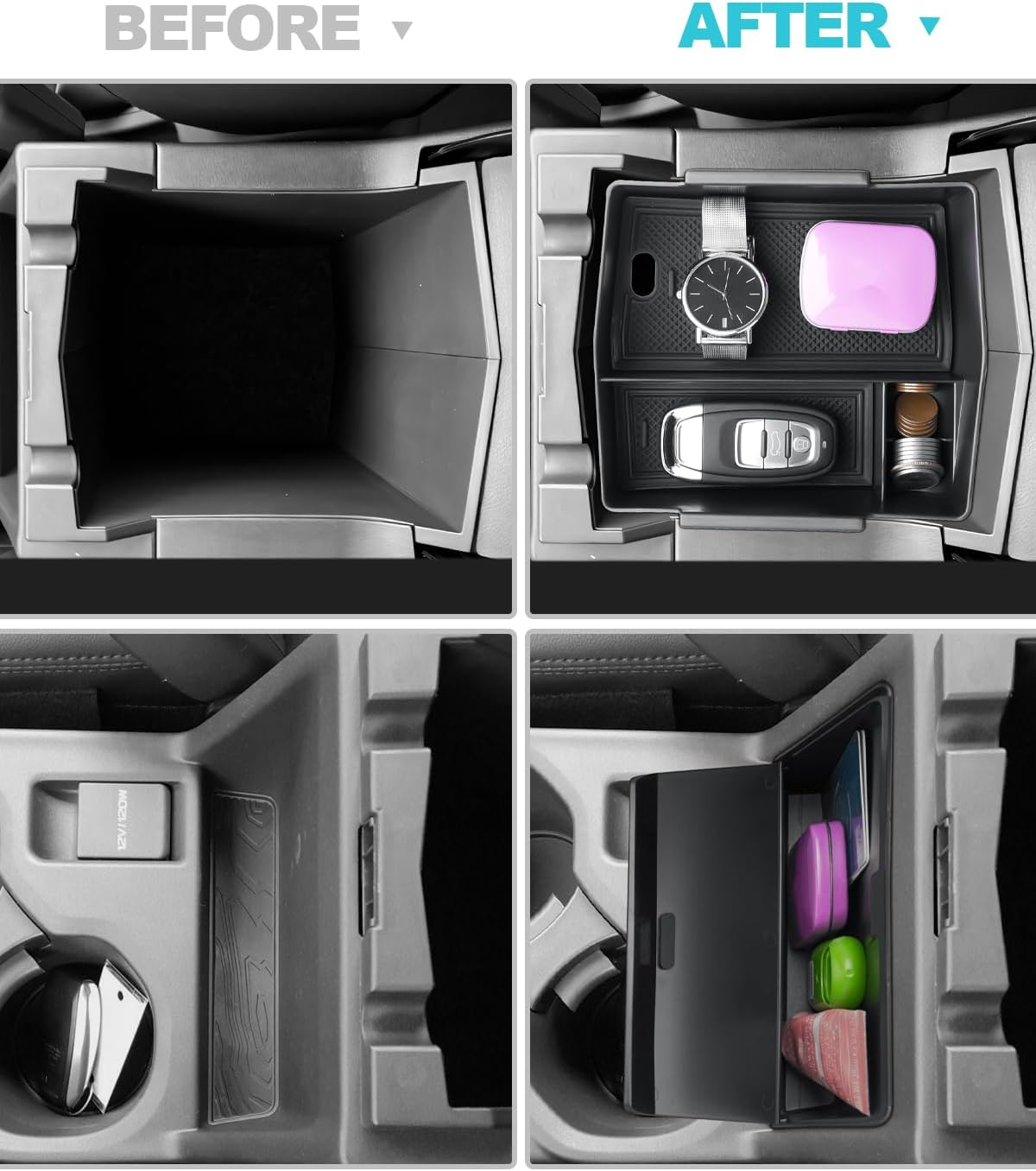 CDEFG for 2025 Subaru Forester Center Console Organizer Compatible with 2025 Subaru Forester Touring Limited Sport Premium Accessories Middle Console Armrest Storage Box (4PCS for Forester 2025) image number 4