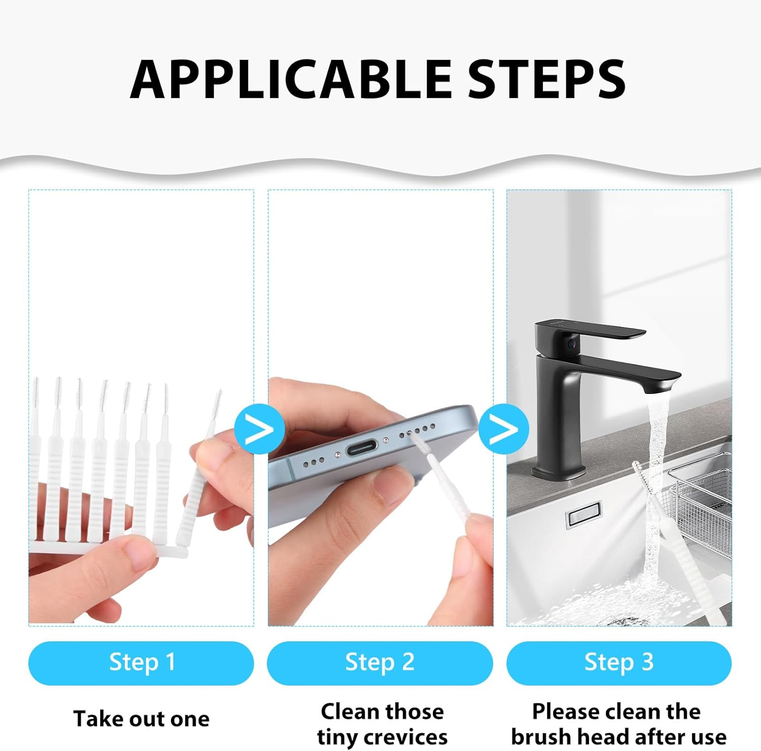 Coastalpure 40 Pack Phone Cleaning Kit | Mini Brushes & Tools for USB-C Port, Airpods, Keyboard, Shower Head, Camera, Computer, Jewelry & Electronics Dust Removal image number 5