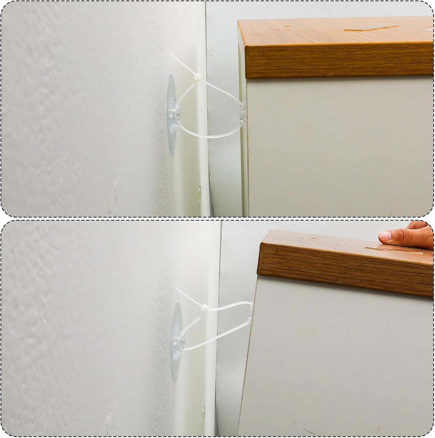 No Drill Self-Adhesive Furniture Wall Anchors, 30 Pieces Furniture Prevent Falling anti Tip Furniture Wall Anchors,Self-Adhesive Wall anti Tip Furniture Anchors image number 5