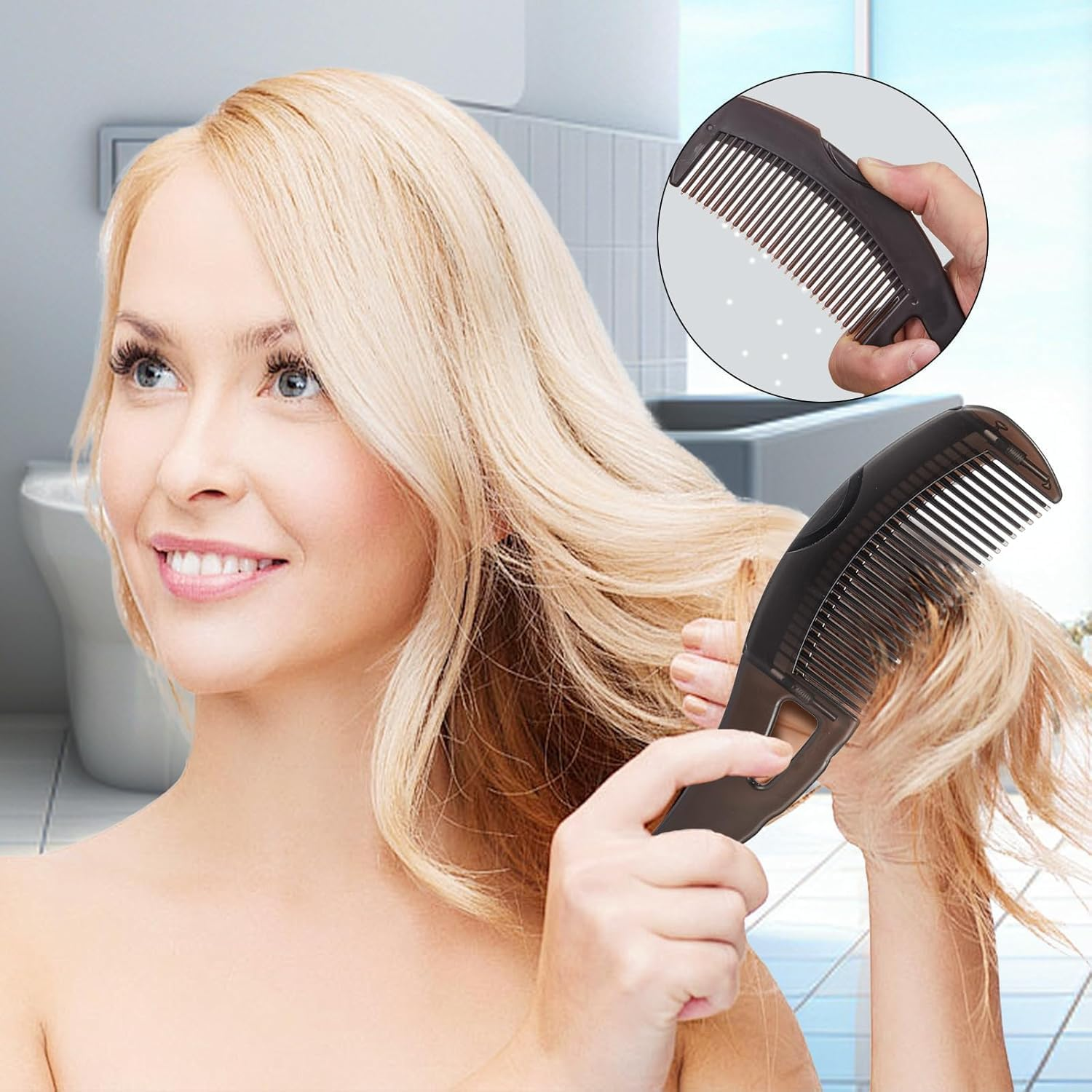 Steel Fine Tooth Comb Dandruff Comb, 4Pcs Stainless Steel Fine Tooth Dandruff Remover Combs,Dandruff Comb Hollow Tooth Dandruff Comb,Hollow Tooth Dandruff Comb Scalp Sweep Comb Dandruff Removal Comb image number 1