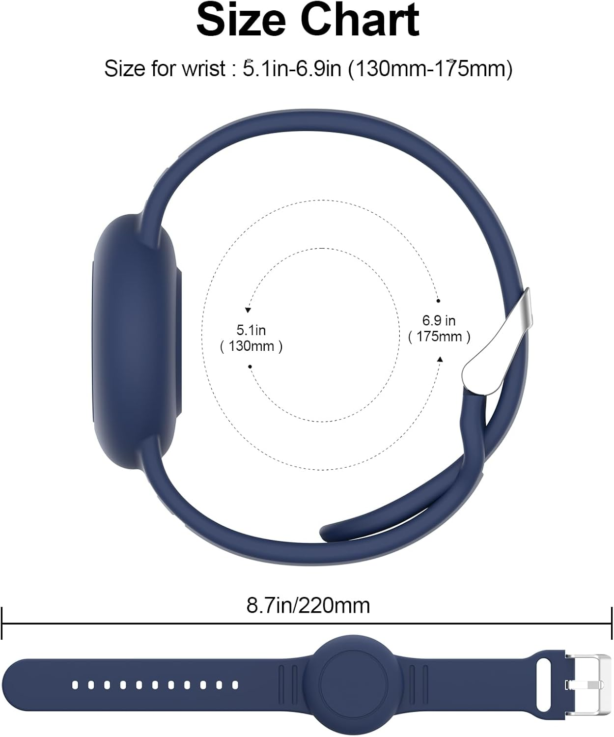 [2 Pack] Waterproof Airtag Band for Apple Airtags 2021, Airtag Holder Case Cover with Silicone Adjustable Airtag Watch Band, Anti-Lost Lightweight Secure Soft Strap Loop for Child, Toddler, Kids