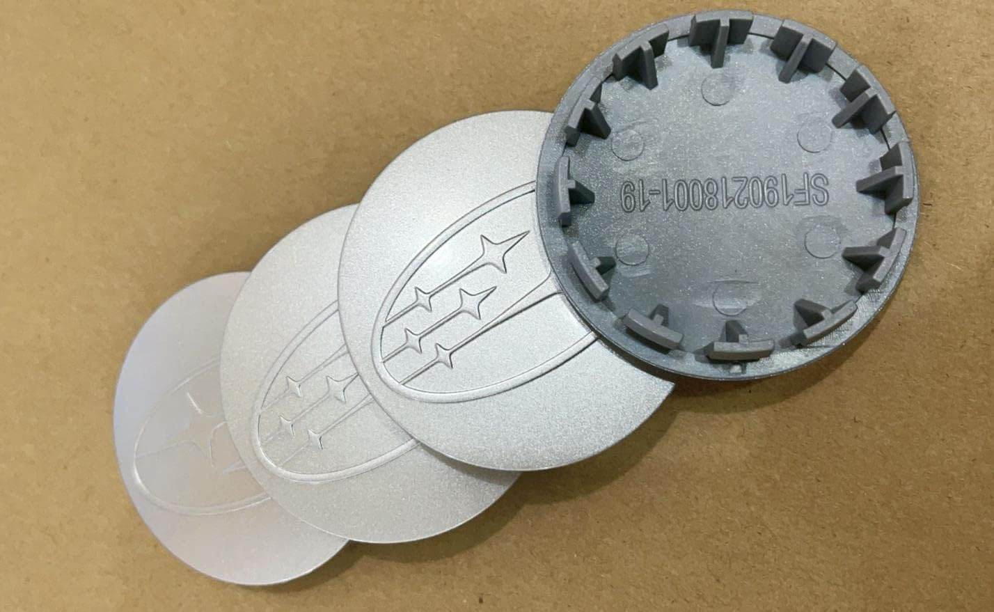 CMAOS 4Pcs Silver 58Mm Wheel Hub Center Caps for 06-15#28821SA030 Hubcap Covers (Silver) image number 2