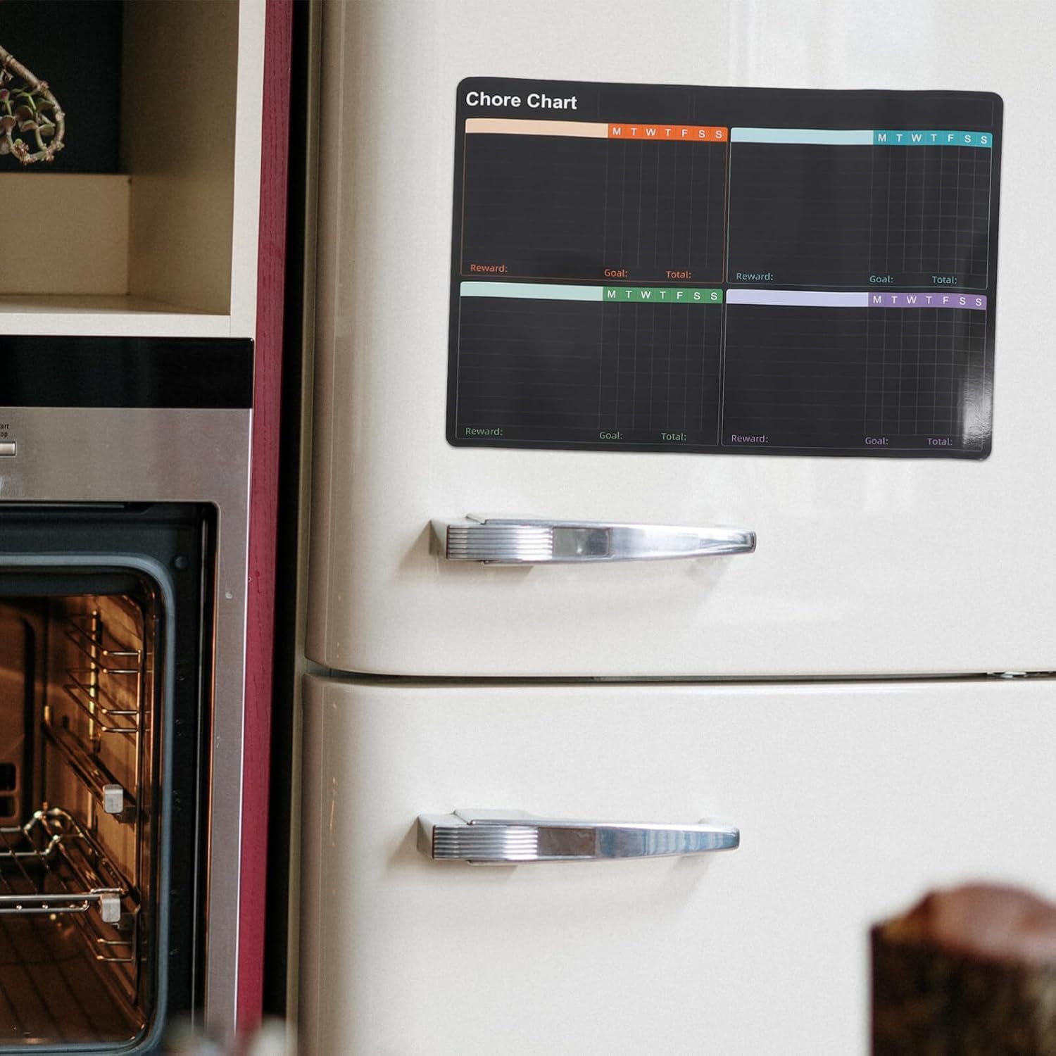 Abaodam Magnetic Fridge Calendar Whiteboard Stickers Schedule Writing Board Fridge Magnetic Board Dry Erase Calendar Planner image number 3