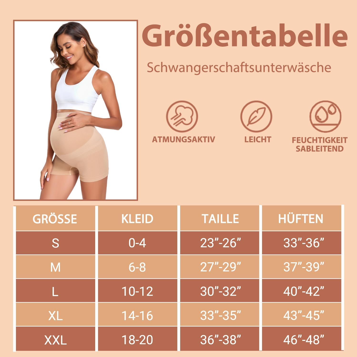 Women Seamless Shorts Maternity Shapewear High Waist Short Thigh Underwear image number 1