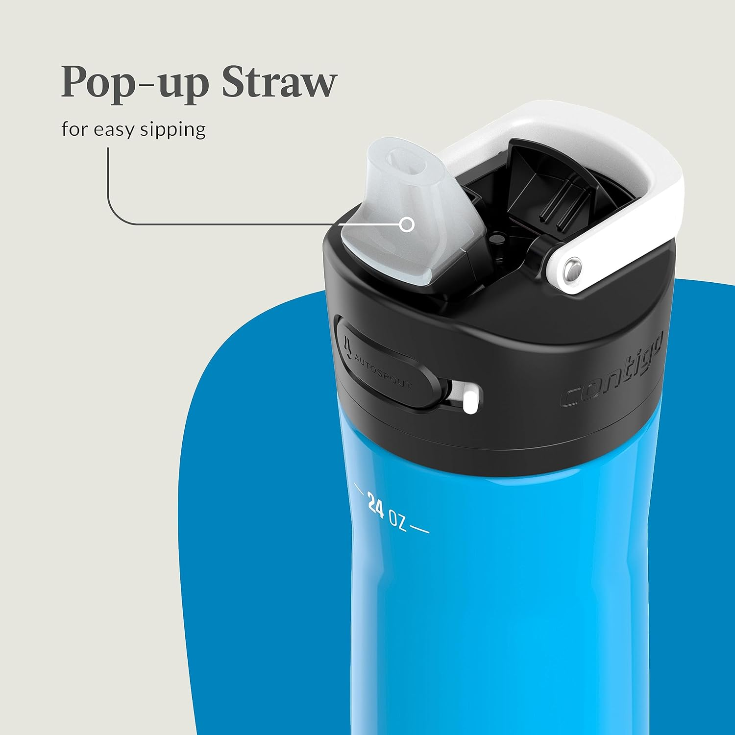 Contigo Ashland Beverage|Water Bottles, 24 Oz, Blue Poppy image number 3