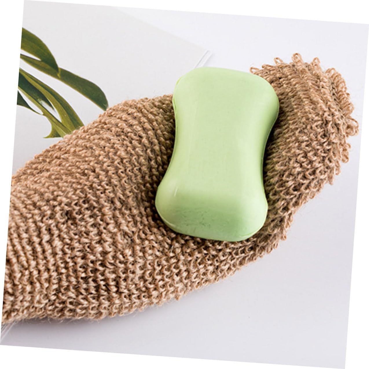 TEHAUX 4Pcs Natural Jute Exfoliating Bath Scrubber Gloves Set, Back Scrubbing Body Scrubbing Mitts for Shower and Massage, Home Spa Bath Tools for Deep Cleansing image number 3