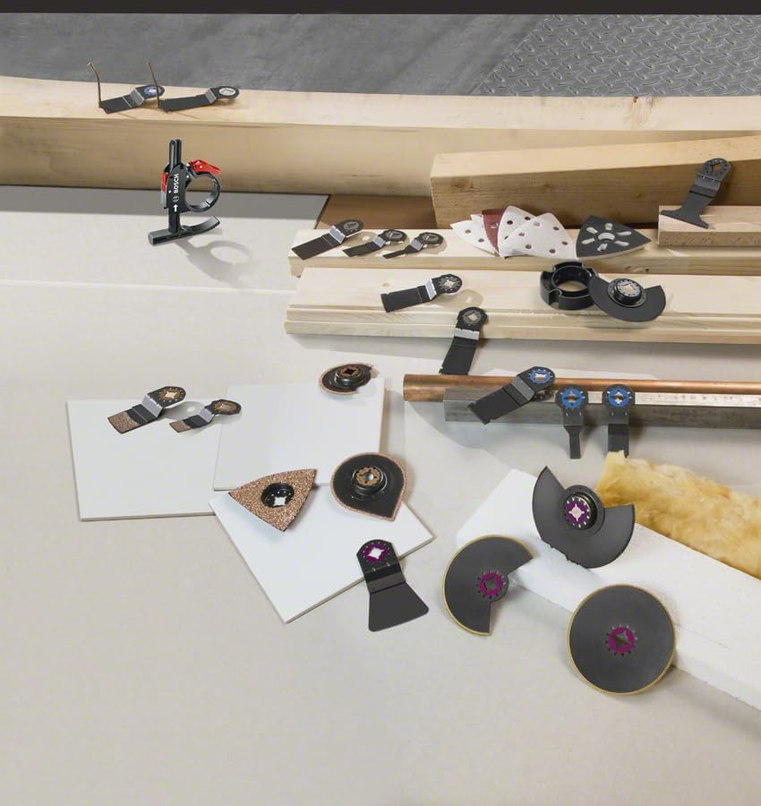 Bosch Accessories Bosch 3-Piece Starlock Starter Set for Tiles (For Routing Joints, Adhesive & Mortar Removal, Small Cutouts in Soft Tile, Accessoires for Starlock Oscillating Multi Tools) image number 1
