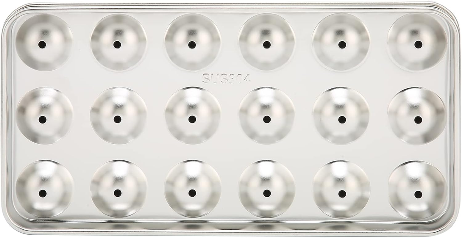 Ice Cube Tray, 304 Stainless Steel Strong Durable Ice Cube Mold for Home for Iced Drink for Bar Resturant for Cooling Ball Making image number 1