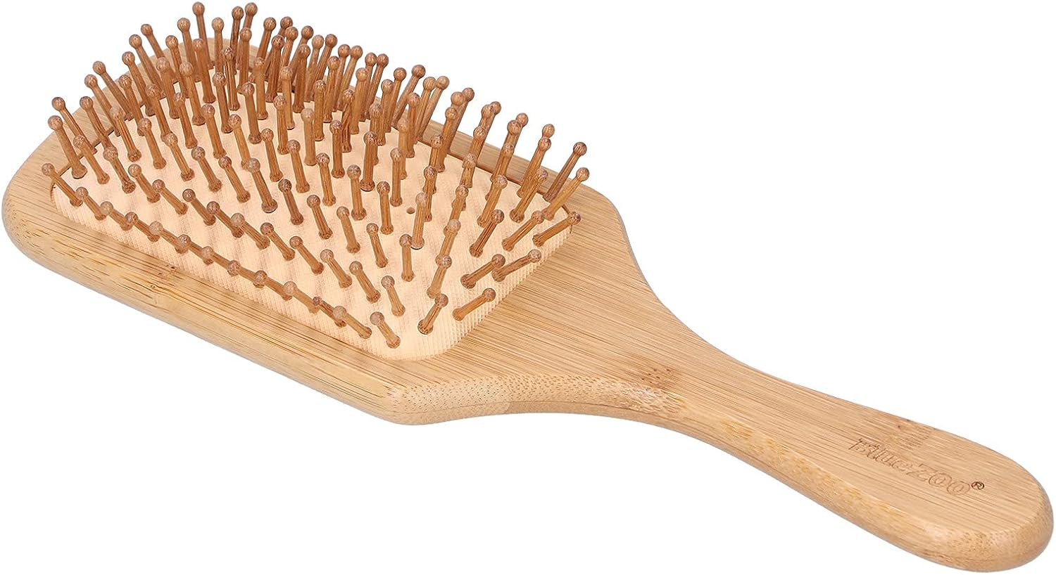 Bamboo Brush for Hair Growth, Detangle Tail Comb Instead of Brush Cleaner Tool Wooden Hair Brush Wooden Scalp Massager Paddle Hairbrush for Women Men Make Thin Long Curly Hair image number 1