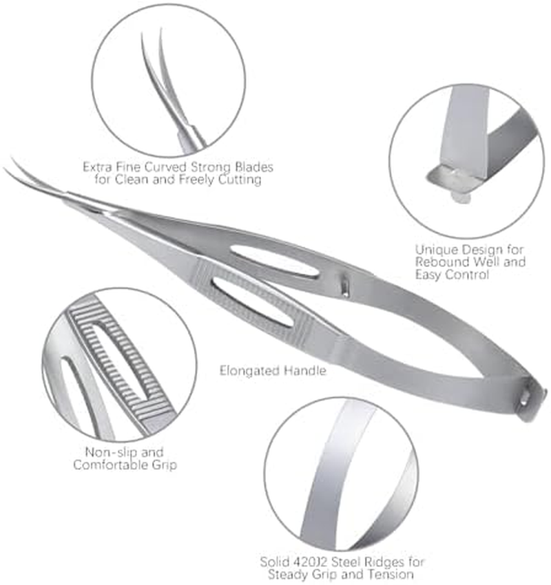 Jerssamy Cuticle Scissors Extra Fine Curved Professional Ultra Sharp Precise Pointed Tip Cuticle Trimmer Cutter for Hang Nails and Dry Skin image number 6