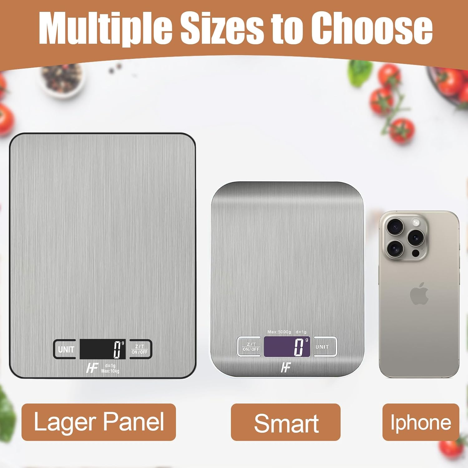 Homefashion 10Kg 1G Digital Kitchen Scales Food Scale Large 23X17Cm Platform Electronic Cooking with Backlit LCD Display Multifunction for Home Office Use image number 6