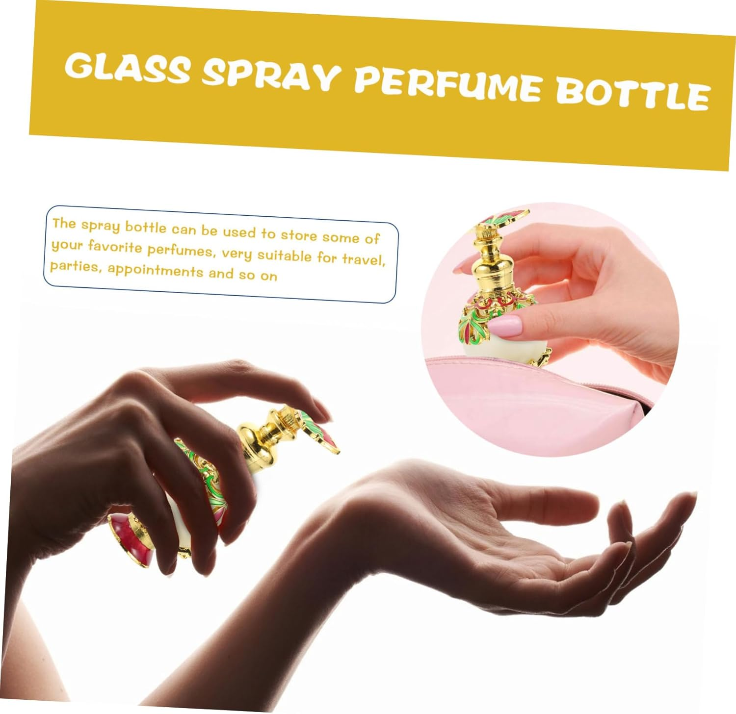 GARVALON Flavor Bottles Perfume Sample Bottle Empty Perfume Container for Cosmetic Liquid Storage and Decorative Handicraft Usage Random Color image number 6