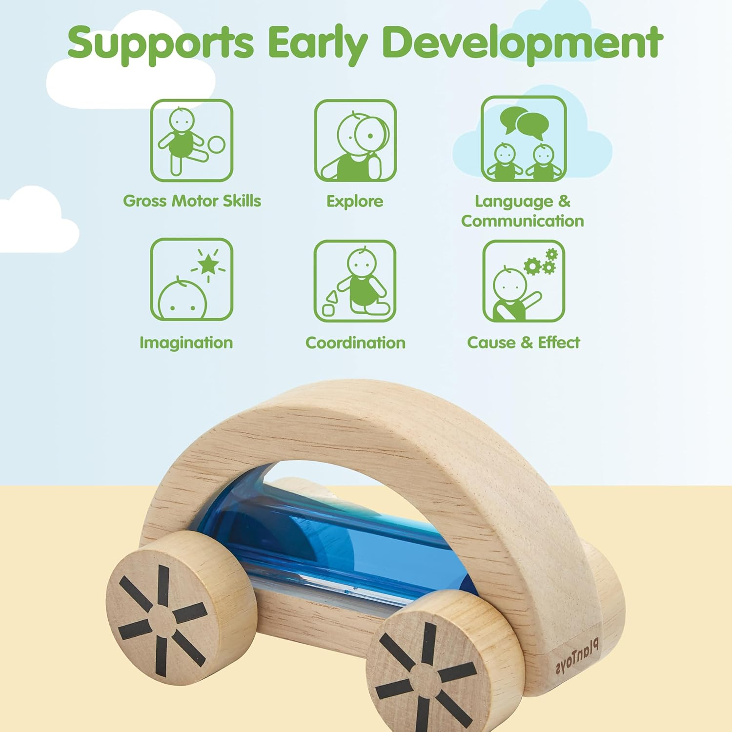 Plantoys - Wautomobile- Blue image number 5