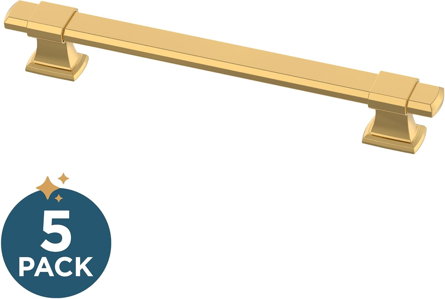 Franklin Brass Adjusta-Pull Chamfered Edge (5-Pack) Adjustable Drawer Pulls/Cabinet Handles 1-3/8" to 6-5/16" Hole Center Modern Gold Hardware Kitchen Door, Drawers, Dressers, Furniture P49107-117-B image number 4