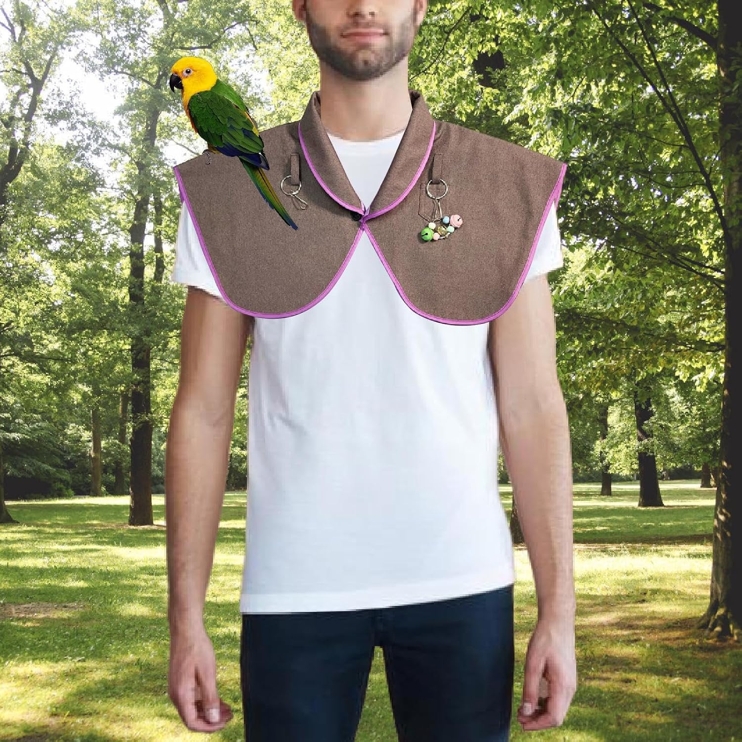 Parrots anti -Scratch -Schulterschutz, Bird Diaper Training -KOT -Schal -Scot -Pad for Cockatoos Tauben Budgie -Maikawfinken, Purple image number 1