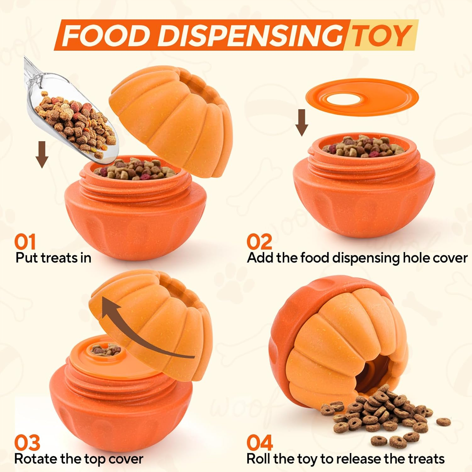 LIFLIX 3 in 1 Frozen Treat Ball, Treat Dispensing Dog Toys, Durable Nylon Chew Toys for Small Medium Large Dogs, Dog Enrichment Toys to Keep Them Busy image number 6