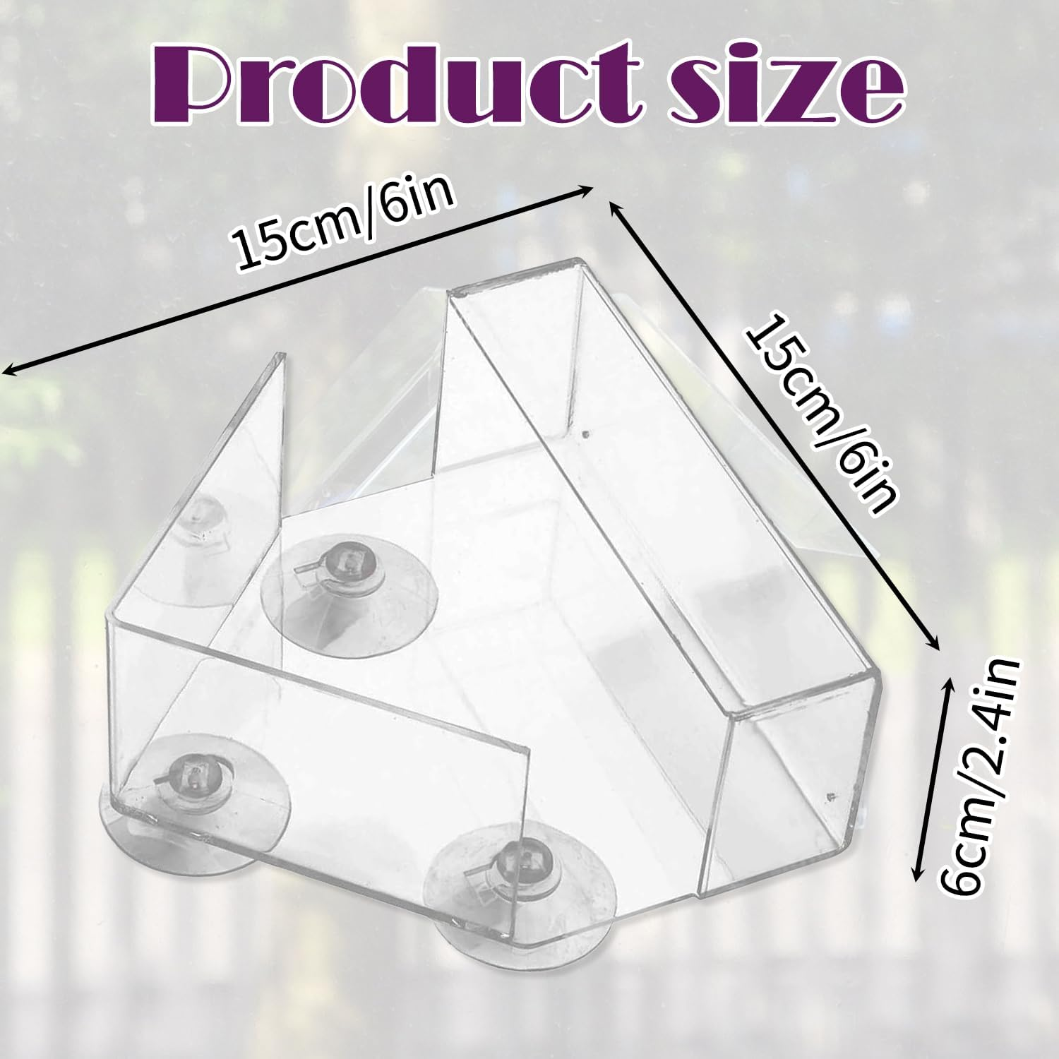 Window Bird Feeder &ndash; Clear Acrylic Bird Feeder for Outdoor Birds, Easy to Mount and Perfect for Bird Watching image number 3