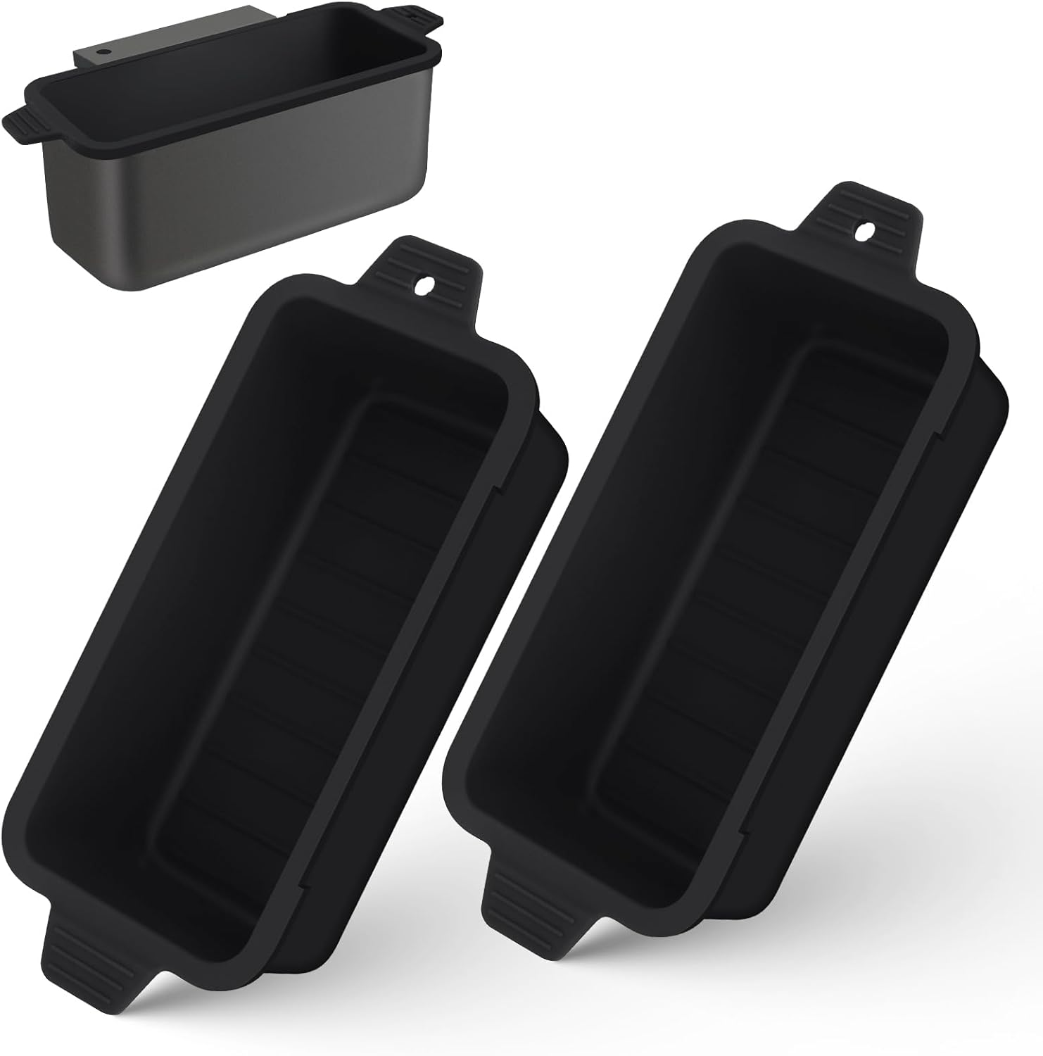 2 PCS Silicone Grease Cup Liners for Blackstone 36 28 22 17 Inch Griddle,Reusable Grease Catcher Cup Liner Grill Grease Tray,Durable Drip Pans Blackstone Griddle Accessories,Grey