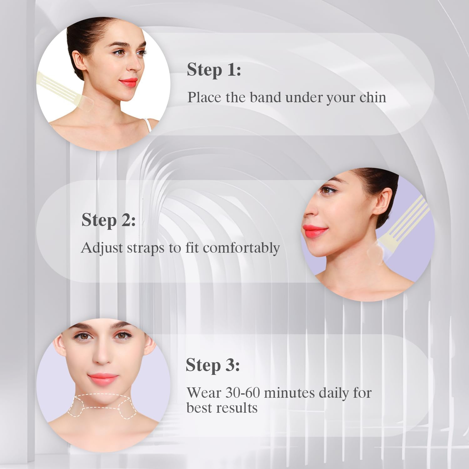 Face Lifting Tape - 20PCS Adjustable V-Line Chin Strap for Double Chin,Jawline Contour & Firming Face Slimming Belt