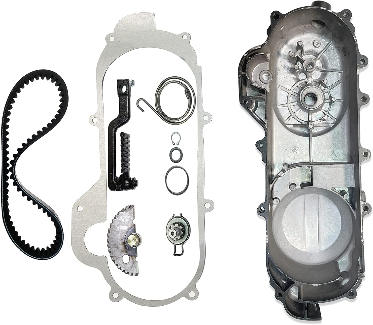 Transmission Cover Assembly with Start Gear Shaft Belt for for GY6 QMB139 Scooter ATV Go Kart 50Cc Engines image number 4