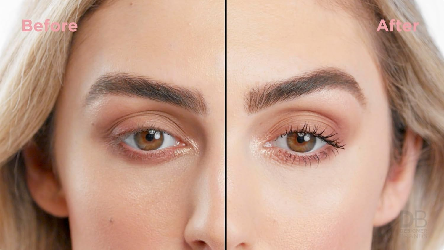 DB Cosmetics Centre Stage Curl & Volume Mascara, Weightless Tubing Formula, Long Lifted Bold Lashes, Hourglass Brush with Fluffy Bristles for Separation and Definition, Blackest Black, Vegan & Cruelty-Free image number 4